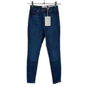NWT Everlane Women's High Rise Skinny Jeans Medium Wash Size 23 Ankle Crop